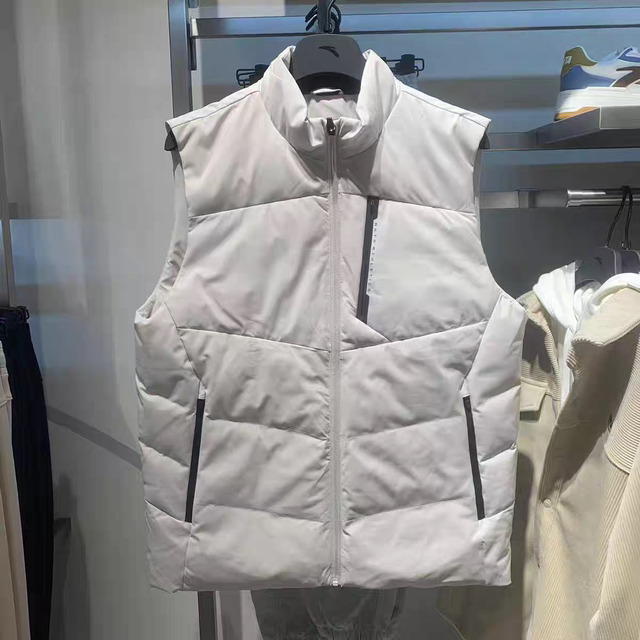ANTA Quick Warm Down Vest丨Vest Men's Winter Stand Collar Commuting Water-Repellent Sports Jacket 152447904