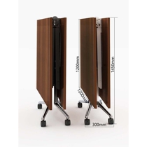 Folding conference table long table training table office desk mobile splicing long table conference room telescopic and combinable table