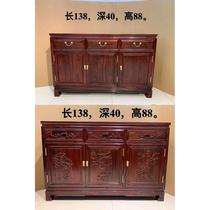 Indonesian black rosewood furniture mahogany sideboard solid wood broadleaf rosewood living room side cabinet storage cabinet tea cabinet wine
