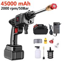 200W 50Bar Cordless High Pressure Car Washer Spray Water Gun