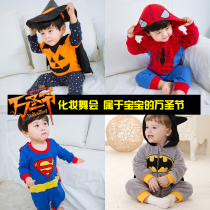 1-2 years old pumpkin costume Spider-man Wizard Young children show spring and autumn costume male baby Halloween baby costume dress up