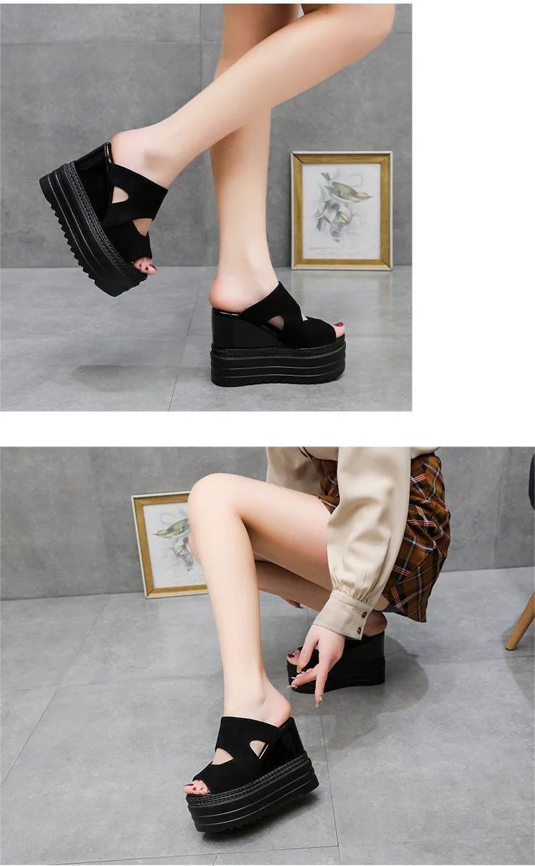 Сандалии high wedge slippers for women summer beach shoes women high OTHER
