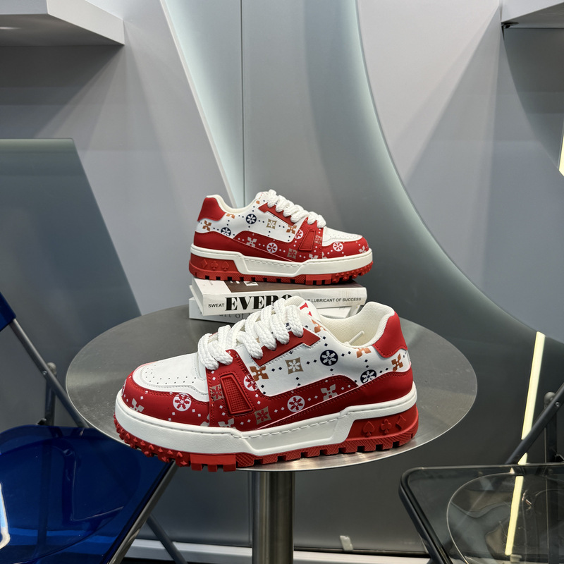 European Style Lv Afgn 2026 New Spring and Autumn Casual Men's Shoes with Thick Soles, Height-Increasing, Versatile, Fashionable for Teenagers