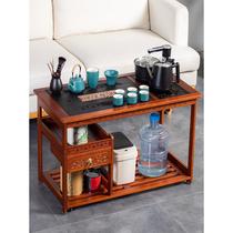 Mobile small tea home table tea table red sandalwood tea cart kettle integrated tea cabinet with wheeled table kung fu tea tray