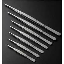 Stainless steel tweezers manufacturer supplies reptile pet feeding clips thickened toothed anti-slip round head scorpion catching clips