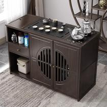 Mobile tea table small tea household table solid wood tea cart tea table tea set fully automatic kettle integrated tea cabinet