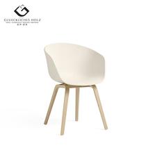 Nordic new dining chair plastic modern simple backrest restaurant home economical personality fashionable solid wood chair design