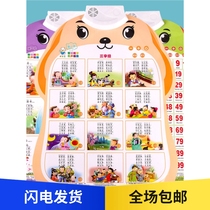 Three-Character Sutra Large Wall Chart Audio Wall Chart Tang Poetry Childrens Early Education Sound Baby Educational Toy Wall Sticker Enlightenment Children