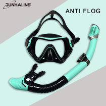 Diving goggles snorkel set for men and women new adult large frame silicone mask swimming snorkeling mask diving glasses