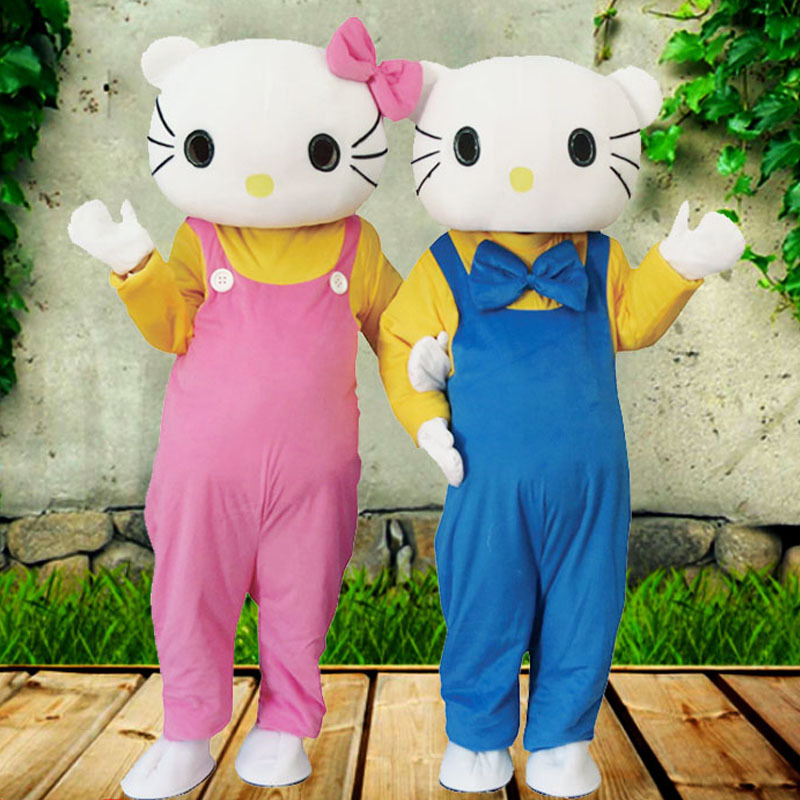 Hello Kitty Cartoon Mascot Costume, Kitty Cat Kt Cat Walking Doll Costume, Adult Walking Prop Clothing