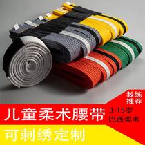 Childrens Jiu-Jitsu Belt Brazilian Jitsu Belt Brazil Jitsu Belt Gray Orange Teenagers