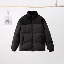 New Mens Stand Collar Autumn Winter Coat Male Solid Patchwo