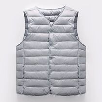 2024 Autumn Winter Men Warm Vest Jacket Male Ultra Lightweig