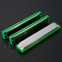 24-hole double-row metal harmonica early education instrument seashell harmonica polyphonic accent student adult beginner