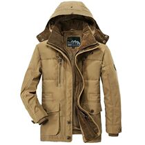 Men Long Winter Coats Down Jackets Hooded Casual Warm Parkas