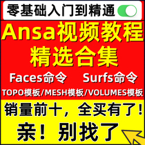Ansa video tutorial from zero to mastery MESH module TOPO module source file teaching