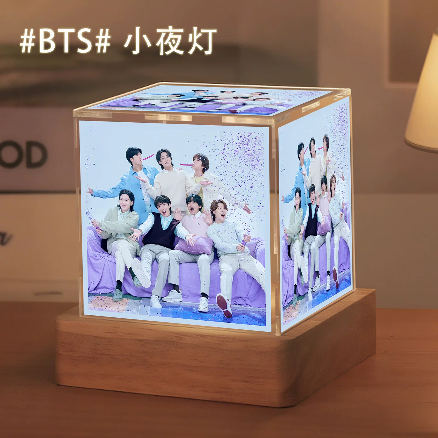 acrylic ночная подсветка украшения корейская звёздная группа BTS вокруг фанатов поддержка спальня маленькая настольная лампа