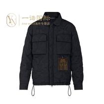 (Ga: 7777615) Mens blue embroidered loose casual long sleeve clip