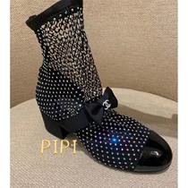 (Ga: 7777615) Sheep Japan Special Pippi｜Li Chun Xia New Mesh Diamond Butterfly Flash Knot Shoes