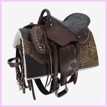 2024 new upgraded saddle set cowhide carved endurance saddle large and small pony saddles equestrian supplies