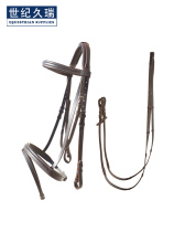 2024 new British style cowhide water bridle anti-slip bridle set saddle water bridle pommel horse bridle water bridle horse