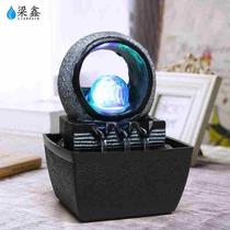 High-end wealth-charging flowing water ornaments circulating Feng Shui ball desktop micro-view living room small rockery fountain modern light luxury