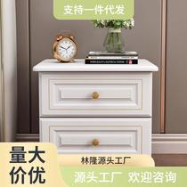 Light luxury in Nordic minimal modern economy small bedside cabinet white bedroom bedside locker assembly for 40 long