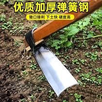 Manganese steel forged hoe for digging and planting vegetables household multifunctional dual-purpose ditching hoeing hoeing root artifact agricultural weeding