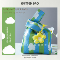 Knitted bag summer mobile phone bag work woven crossbody hand wrist small bag 2024 new single shoulder