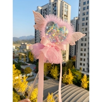 Fluorescent magic wand childrens toy girl butterfly wings glow stick princess flash gift event performance props