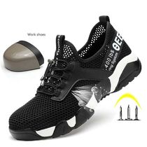 2024New men Steel Toe Work Safety Shoes Lightweight Breathab