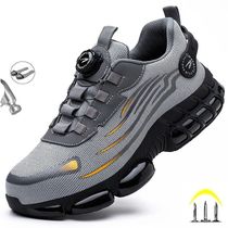Fashion Rotating Button Work Safety Shoes For Men Anti-punct