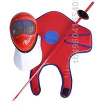 Fencing training equipment complete set of three-piece foil equipment set childrens plastic fencing epee clothing saber#