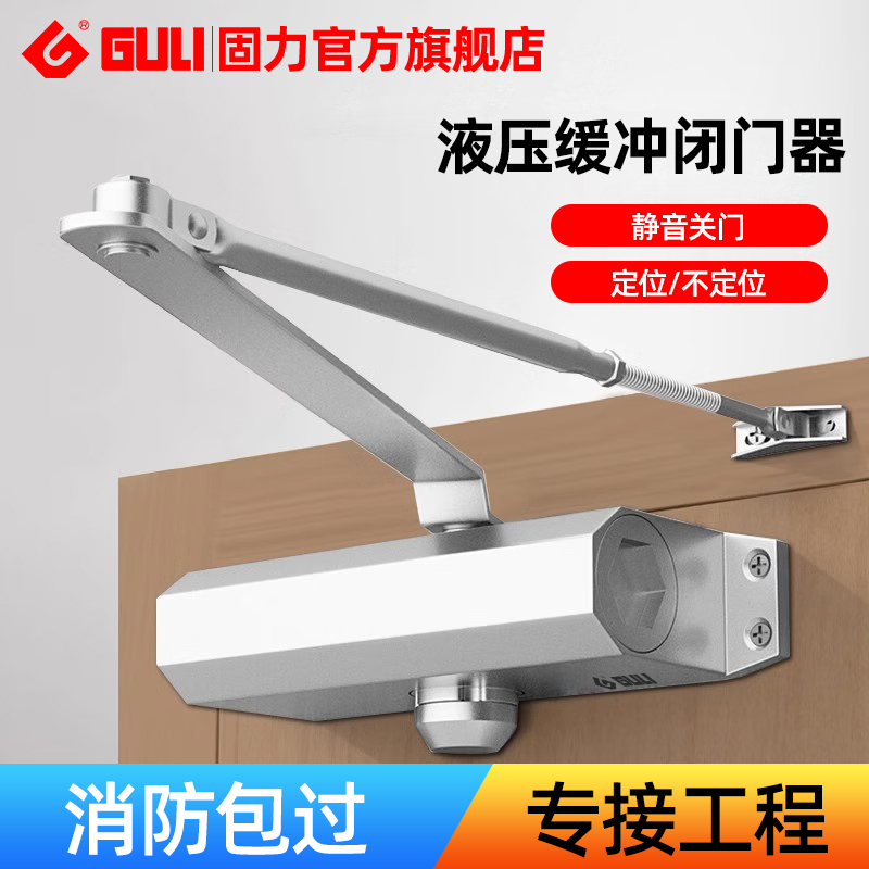 Automatic Door Closer with Hydraulic Buffer, Fireproof Automatic Door Closing Device Automatic Door Closer with Hydraulic Buffer, Fireproof Automatic Door Closing Device