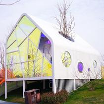 Colorful glass screen partition double-layer tempered laminated glass color-changing colorful glass film gradient glass customization