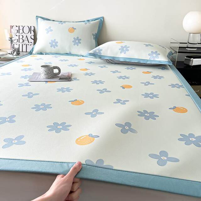Summer ice silk mat three-piece set summer 2025 new washable sheets household air conditioning soft mat dormitory
