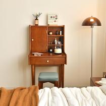 Chinese style all solid wood dressing table bedroom modern simple dressing table small apartment storage storage makeup table with mirror