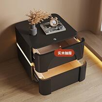 Yiluo retro style bedside table Italian minimalist smart bedside table modern simple small storage cabinet Internet celebrity storage cabinet