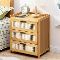 Bedside table storage rack small cabinet simple modern storage cabinet solid wood home bedroom rental room simple children