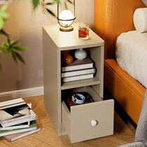 Small mini bedside table ultra-narrow storage rack bedside storage side table simple modern storage cabinet