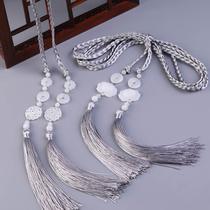 Ancient style Hanfu belt made in the Song Dynasty mens tasseled palace sash waist rope accessories Chinese style womens round-neck robe made in the Tang Dynasty girdle