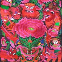 Characteristic embroidery pieces of ethnic style embroidery Miao handicraft embroidery embroidery pieces of ethnic costume accessories