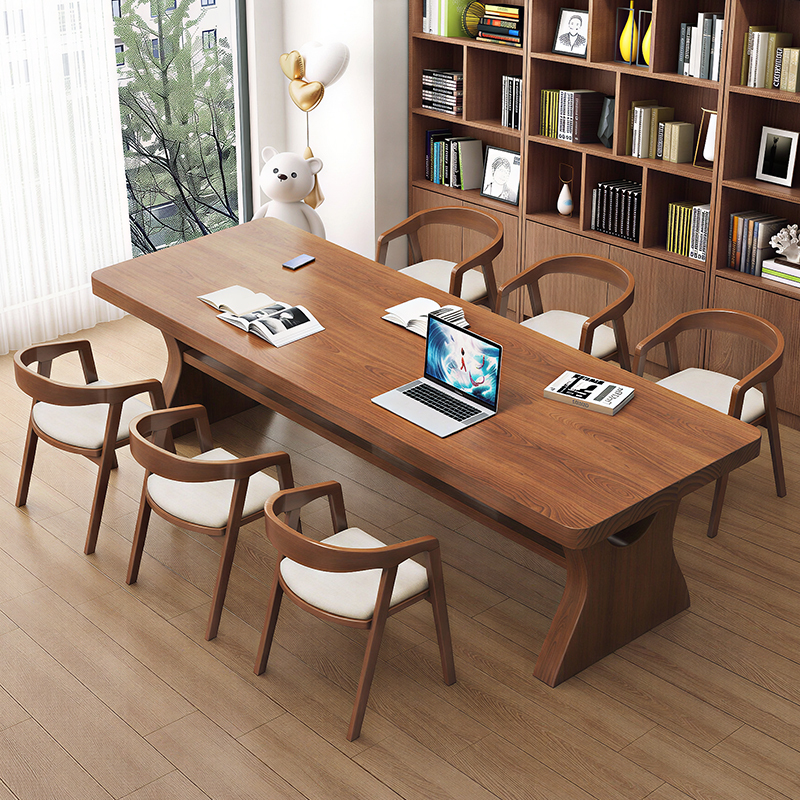 Simple Modern Solid Wood Desk and Chair, Dual-Purpose Living Room Desk, Double-Layer Study Desk, Writing Desk, Calligraphy Desk, Workbench, Long Table Simple Modern Solid Wood Desk and Chair, Dual-Purpose Living Room Desk, Double-Layer Study Desk, Writing Desk, Calligraphy Desk, Workbench, Long Table