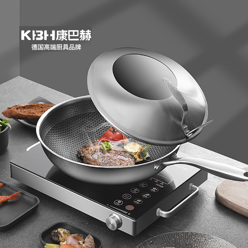 康巴赫-诺曼蜂窝32cm 304不锈钢炒锅 CNM32A1