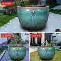 High-end ceramic large tank for tree planting outdoor courtyard lotus water lily fish basin lucky turtle old-fashioned water tank extra large