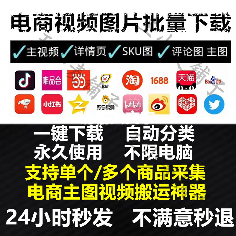 Download Main Images and Videos from E-Commerce Platforms: Taobao, Tmall, 1688, Jd.Com, Weidian, Vipshop, Amazon, Aliexpress