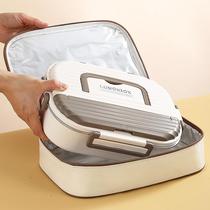 Aluminum foil hand-carrying rice bag flat lunch box handbag lunch bag childrens rice insulated bag rice packaging for primary school students