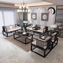 High-end new Chinese-style sofa modern Chinese-style coffee table combination iron art living room business office reception foot bath club