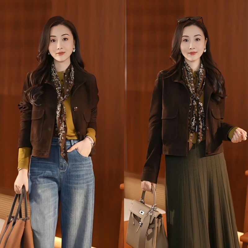 Lesamis·「Elegant Style」Top Luxury Line·Old Money Style Lambskin Jacket B932002942