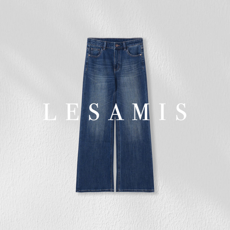 Lesamis·「Simple Luxury Style」Tencel Stretch High-Waisted Straight-Leg Slimming Jeans A992002519